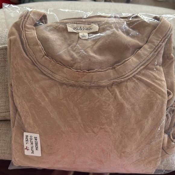 Oli & Hali Tan Ruffle Hem Dress - Picture 7 of 7